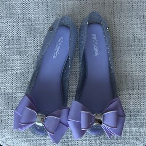 Mini Melissa Lavender Glitter Flats